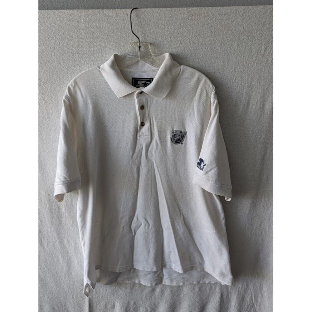 Vintage Starter Penn State Nittany Lions Polo Shirt White Men's Size Large